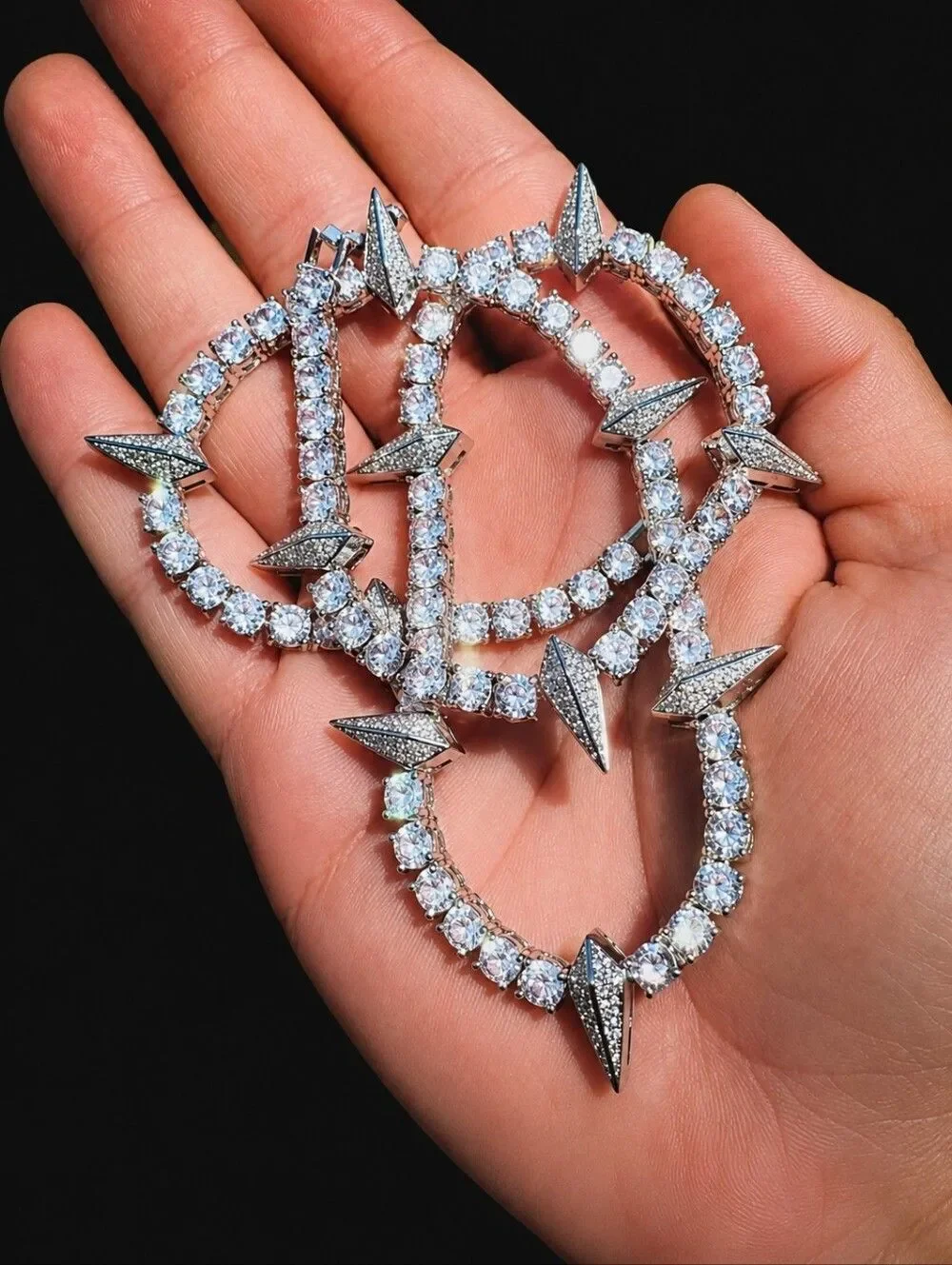 Diamond Spike Tennis Necklace